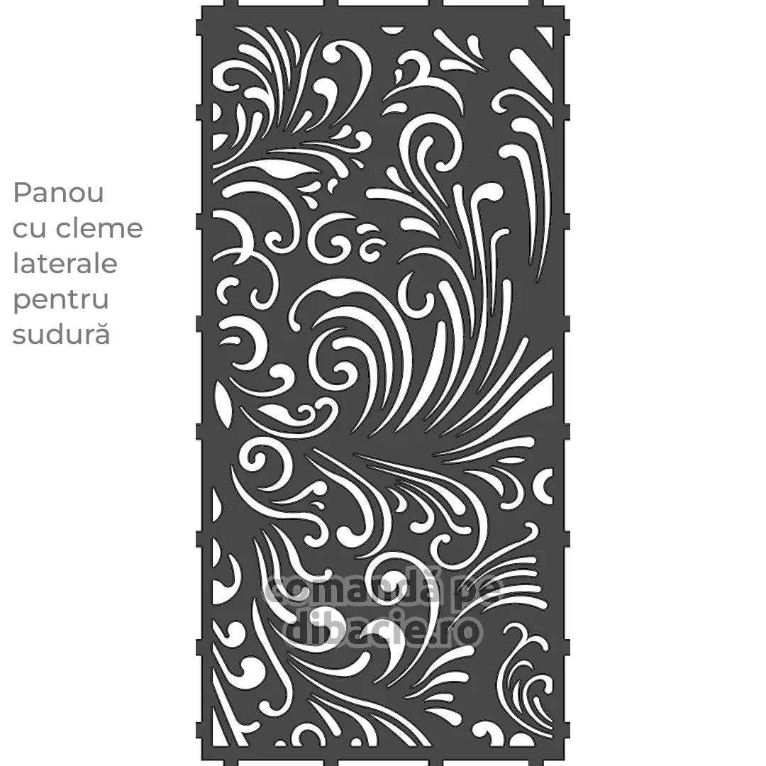 Panou poarta si gard metalic - Planta de vis