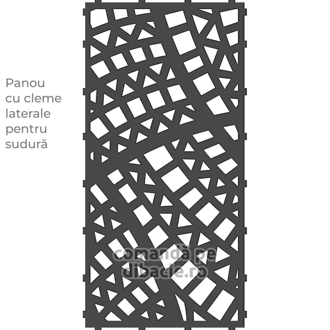 Panou poarta si gard metalic - Motiv african