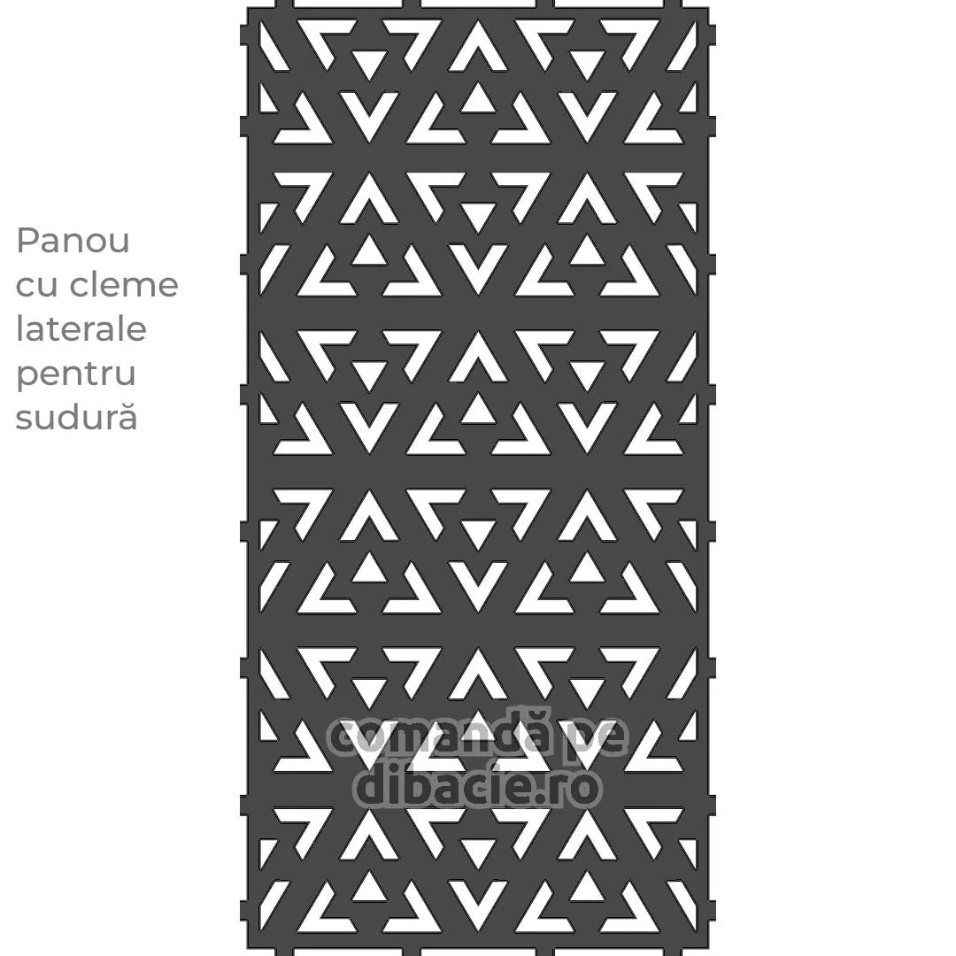 Panou poarta si gard metalic - Triunghiuri