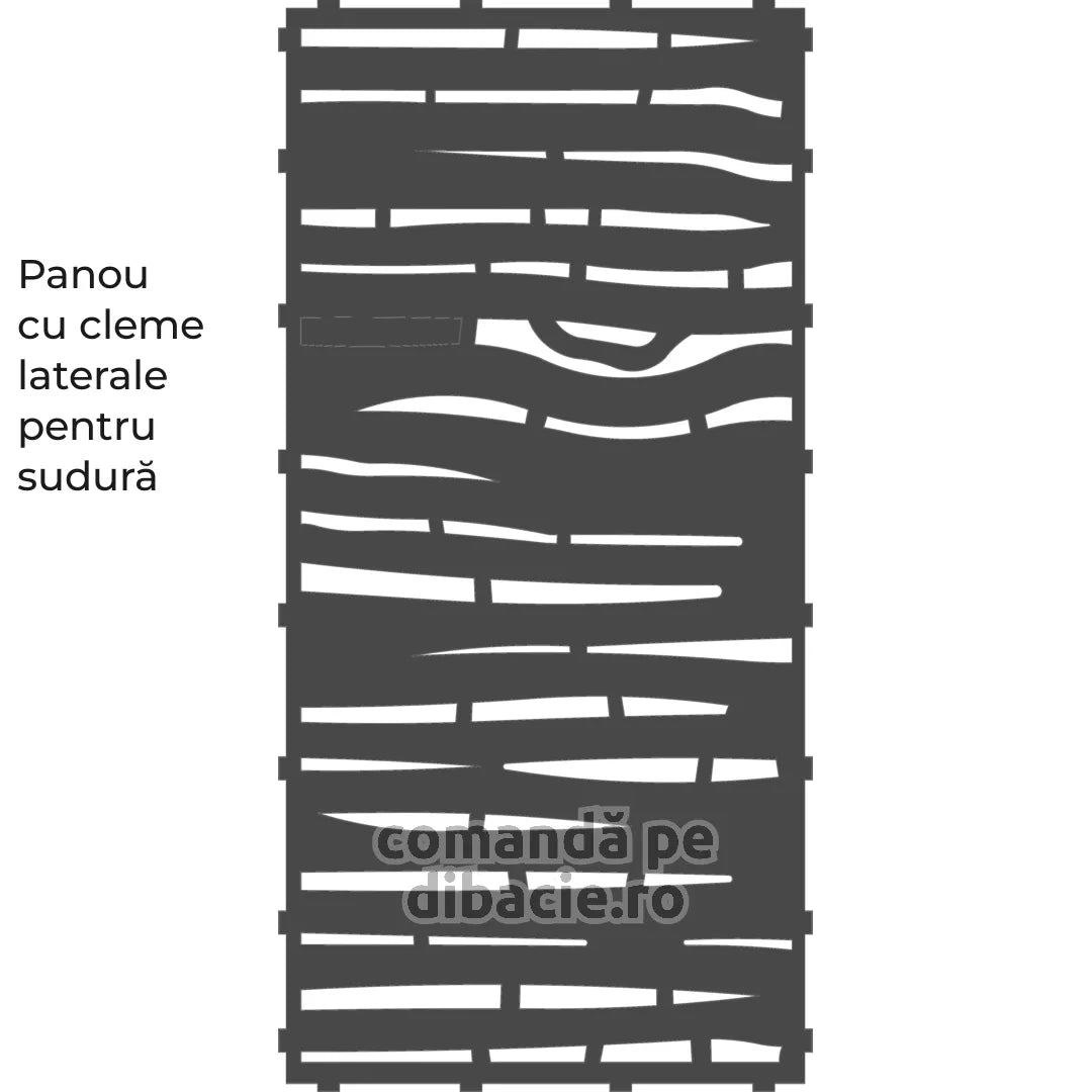 Panou poarta si gard metalic - Bete de bambus