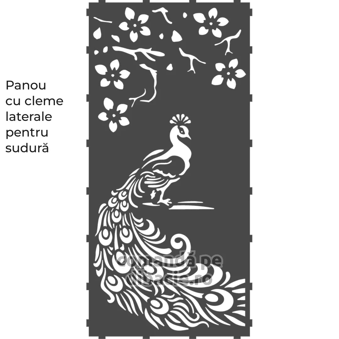 Panou poarta si gard metalic - Paun