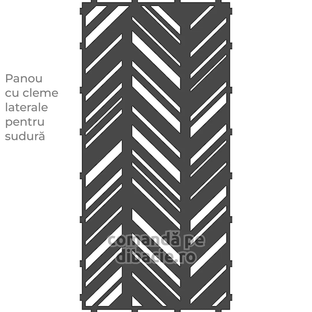 Panou poarta si gard metalic - Ace de brad