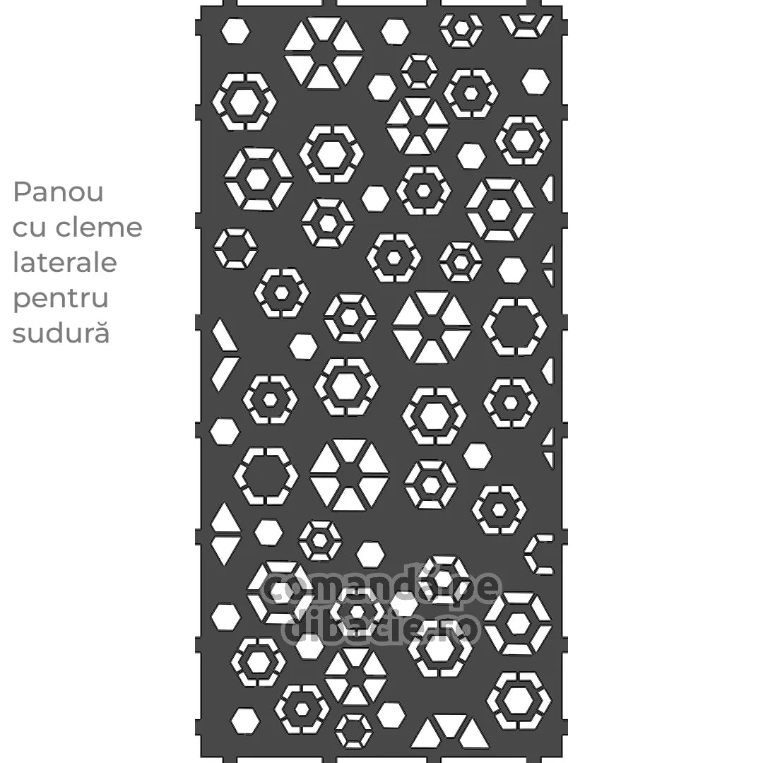 Panou poarta si gard metalic - Fulgi de gheata