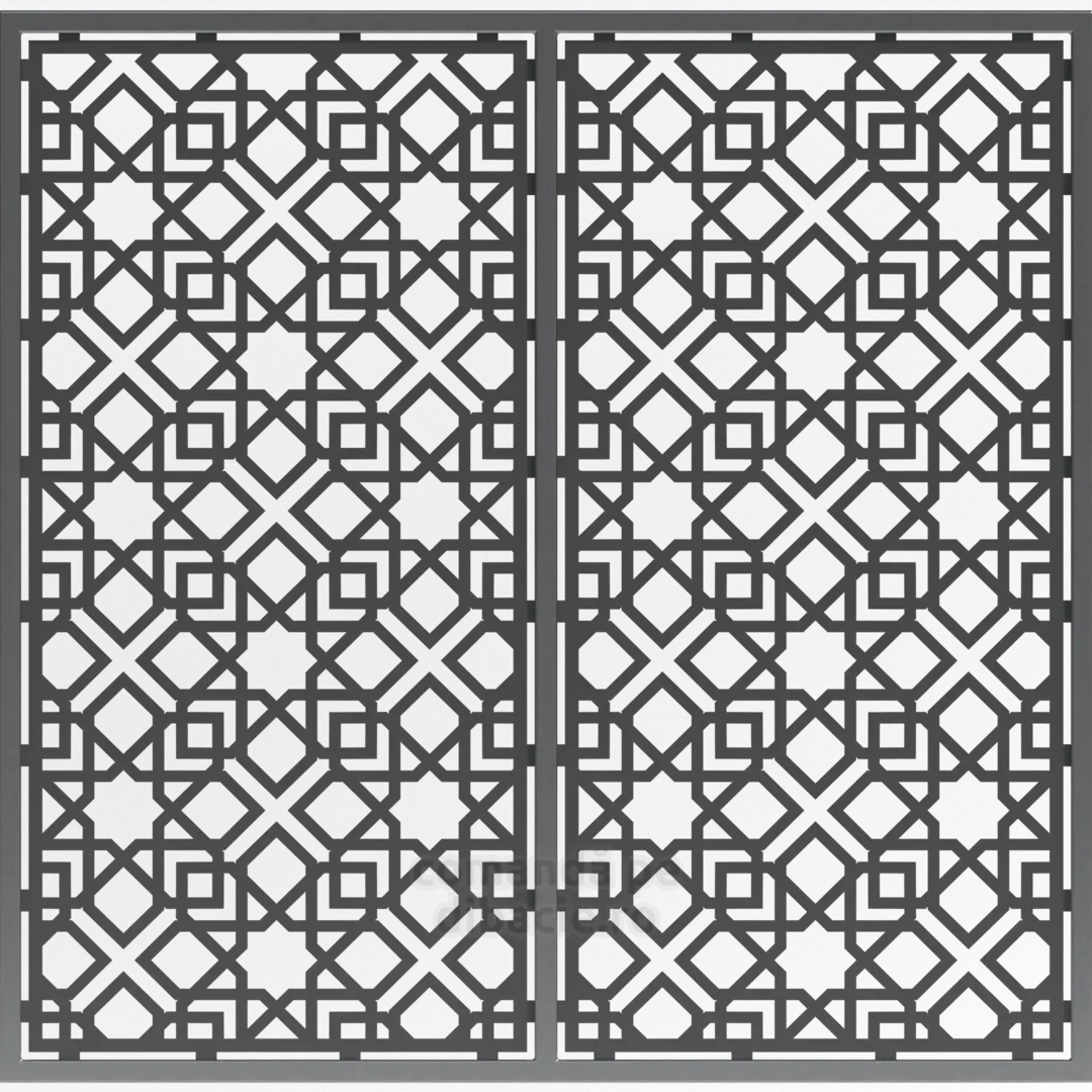 Panou poarta si gard metalic - Geometrie