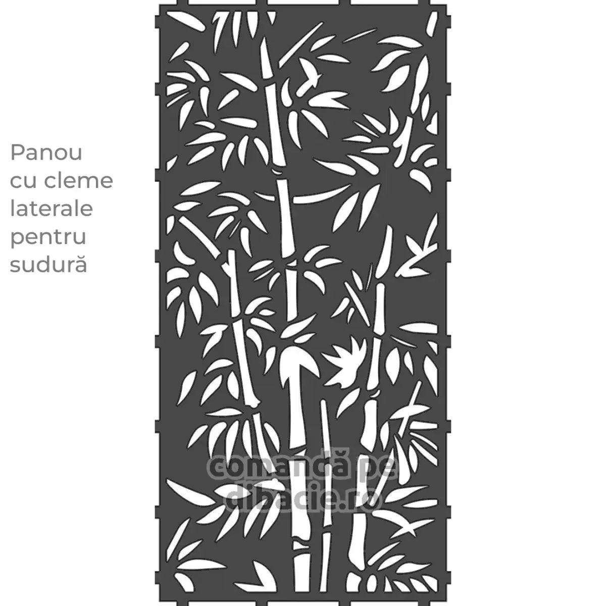 Panou poarta si gard metalic - Padure de bambus