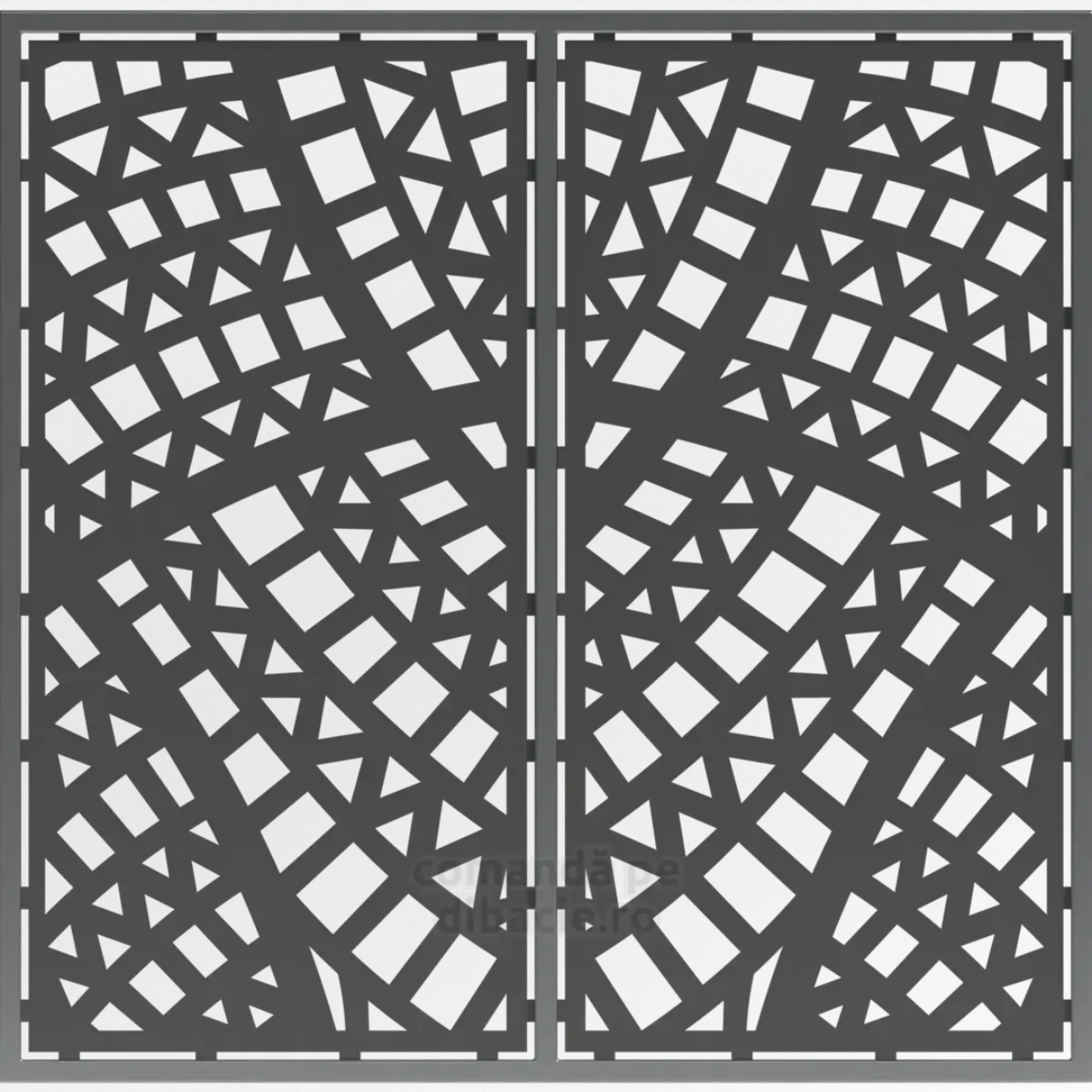 Panou poarta si gard metalic - Motiv african