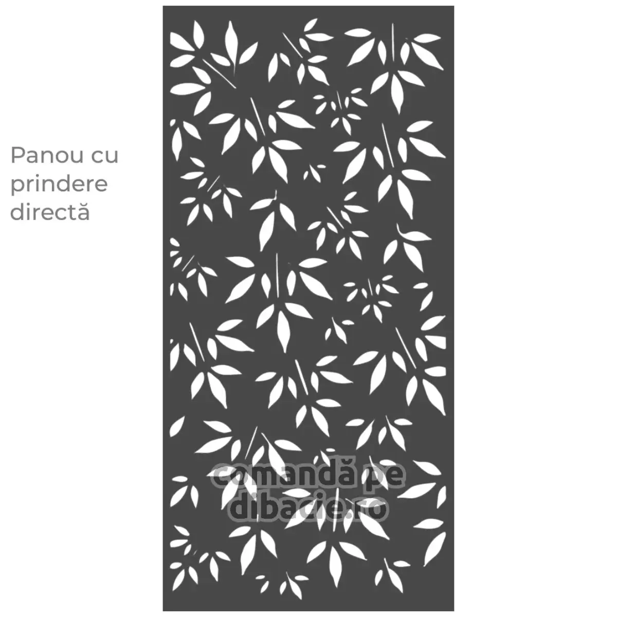 Panou poarta si gard metalic - Petale de bambus