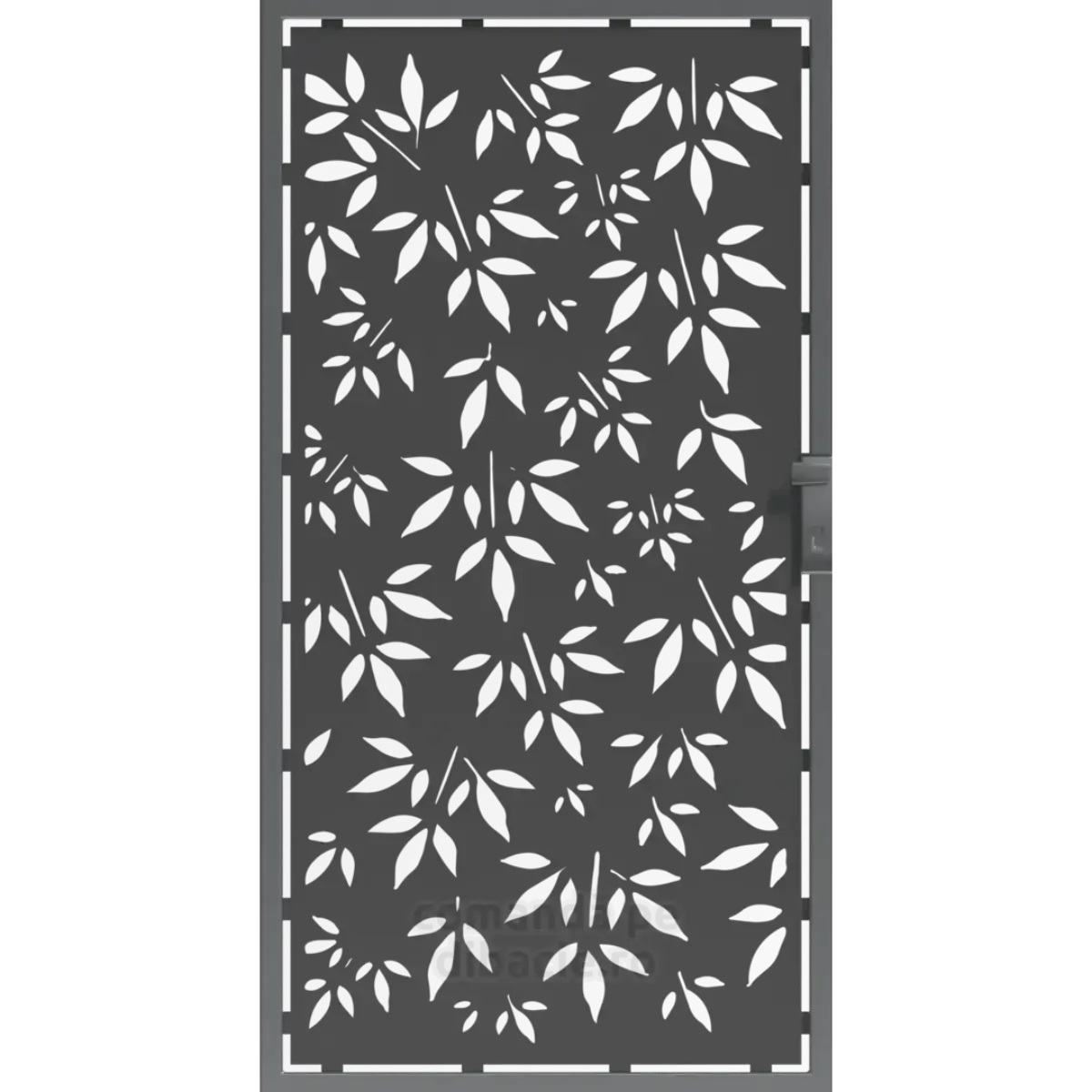 Panou poarta si gard metalic - Petale de bambus