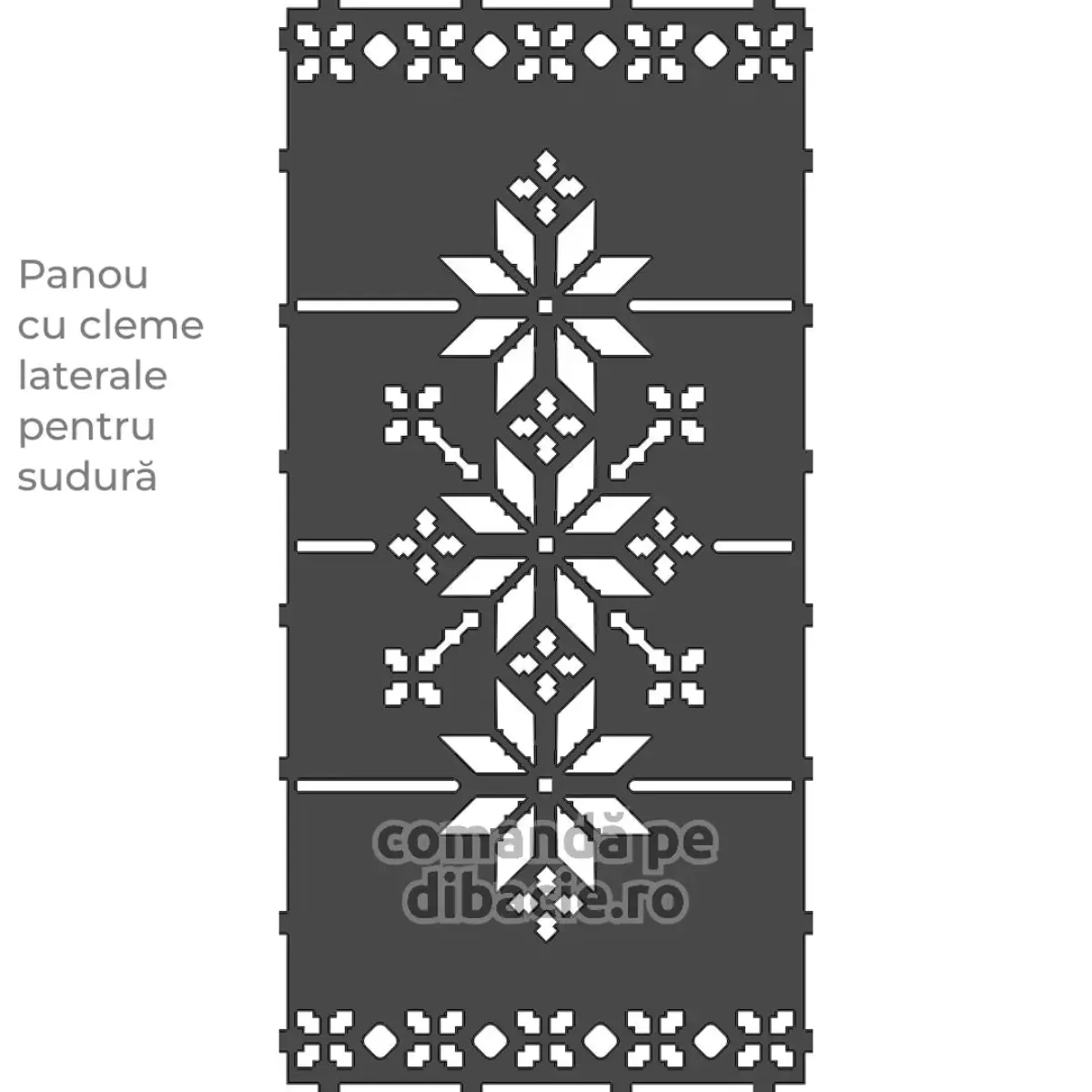 Panou poarta si gard metalic - Flori populare