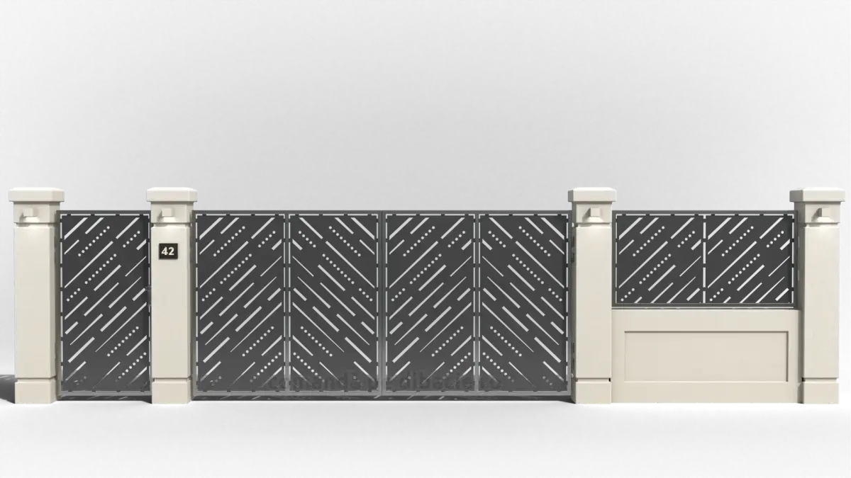 Panou poarta si gard metalic - Razboiul de tesut