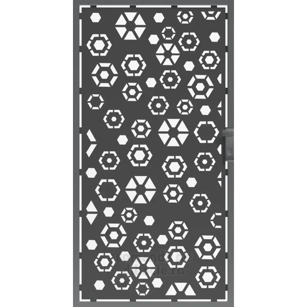 Panou poarta si gard metalic - Fulgi de gheata