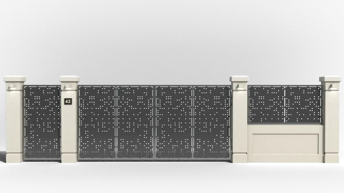 Panou poarta si gard metalic - Braille