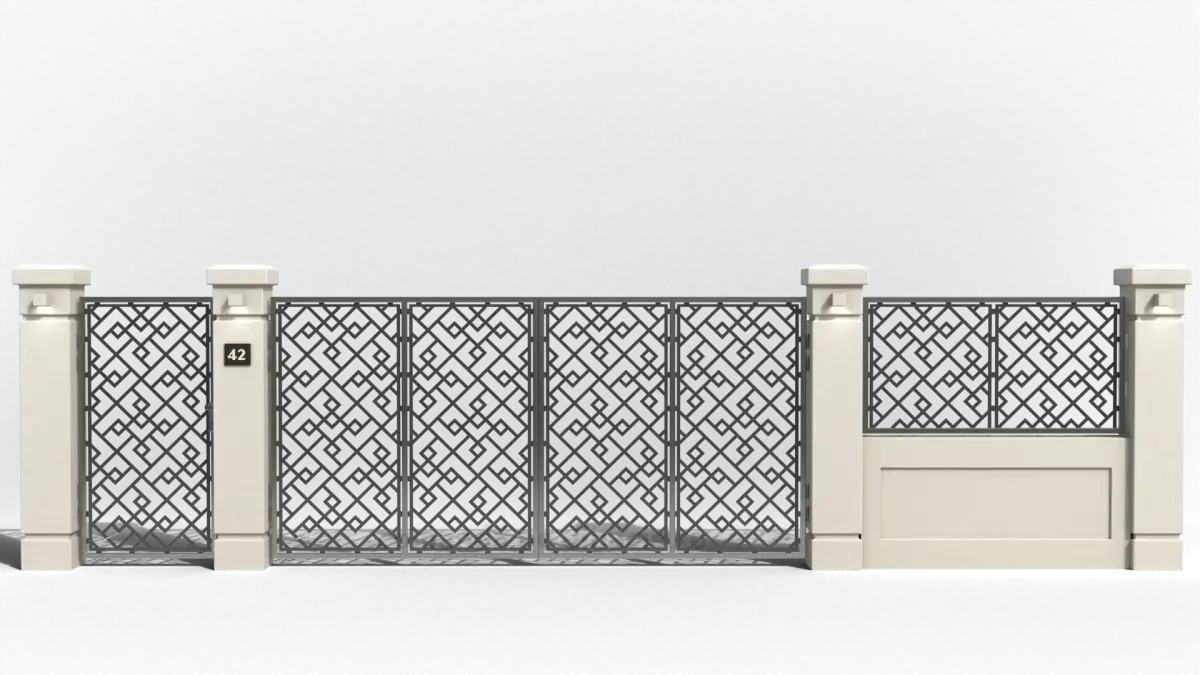 Panou poarta si gard metalic - Tetris