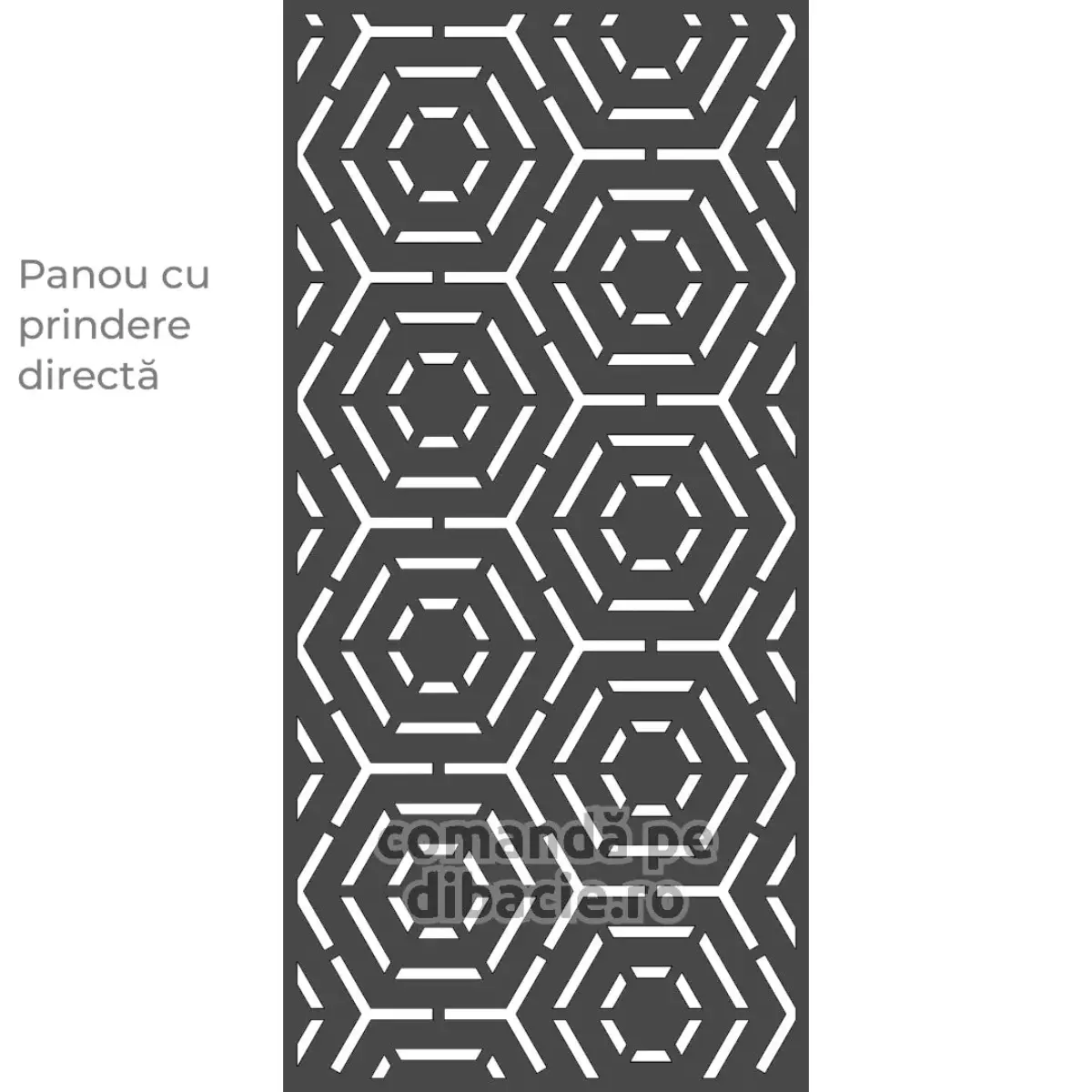 Panou poarta si gard metalic - Coloana hexa